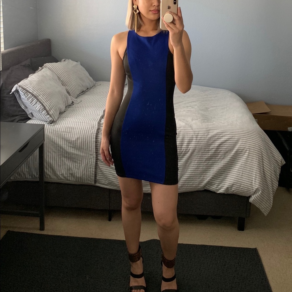 Forever21 Blue/Black Mini Dress